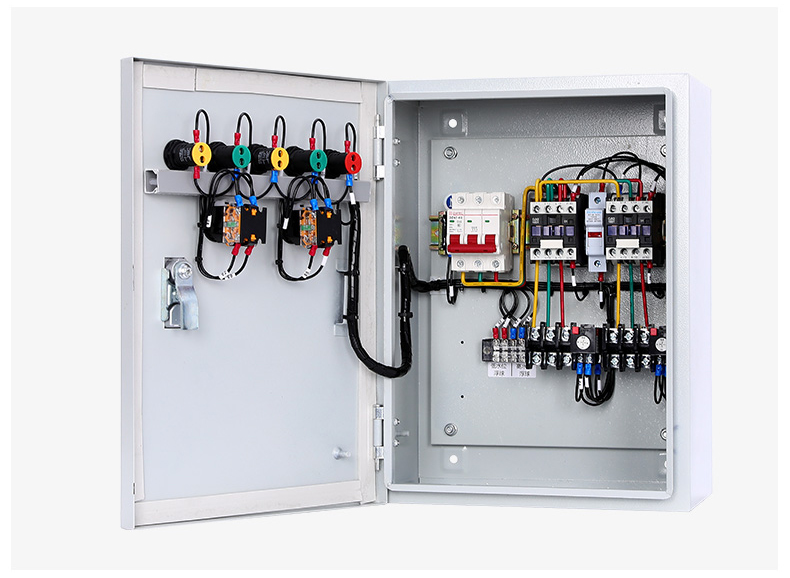 双水泵浮球一用一备控制箱风机电机配电箱户外室外不锈钢成套时控55kw