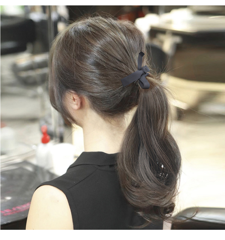 俏丽假发马尾短款微卷内扣假发马尾女绑带式辫子梨花直发网红自然捆绑