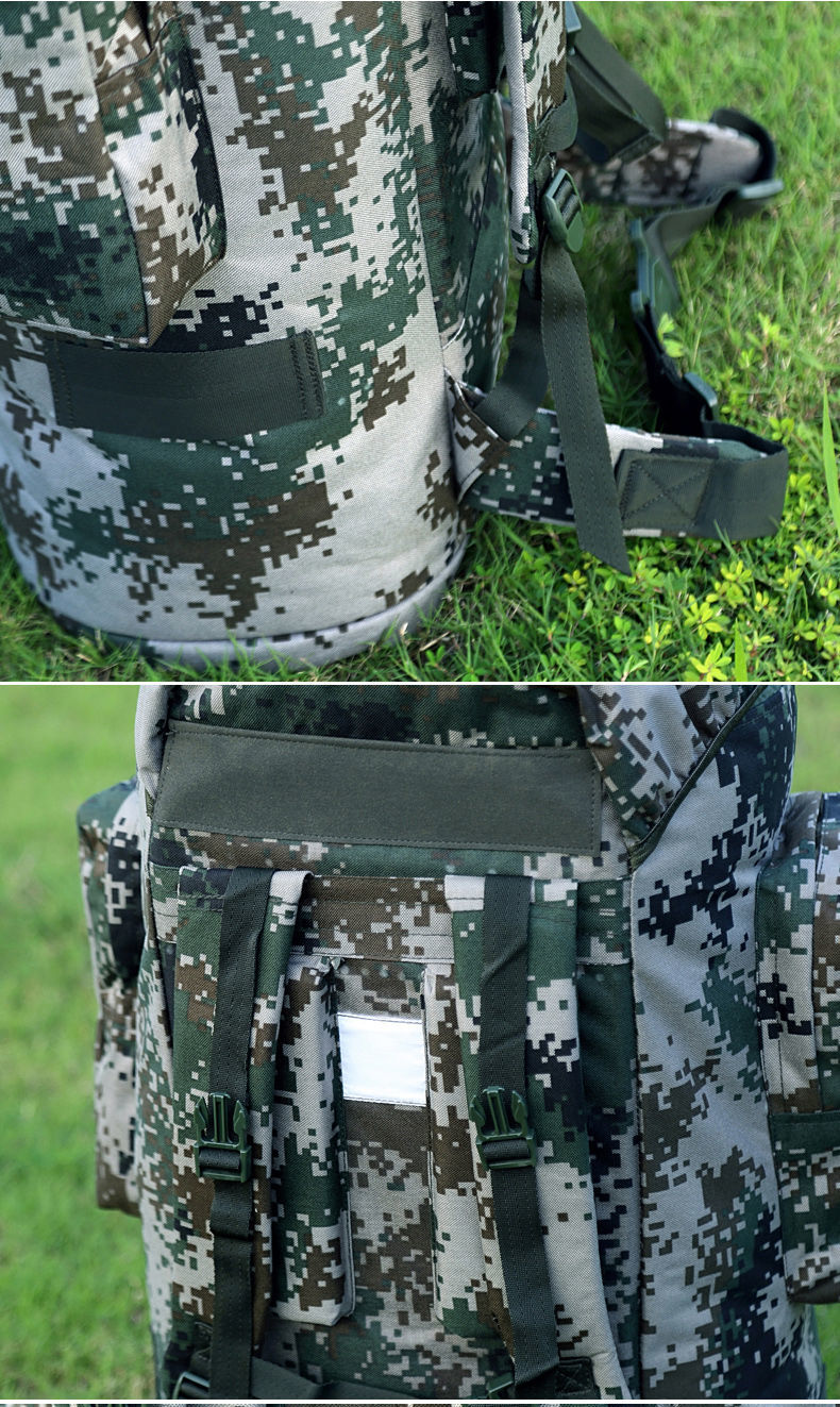 背囊迷彩行军大容量双肩包露营背包野营外出徒步锻炼打工行李包户外