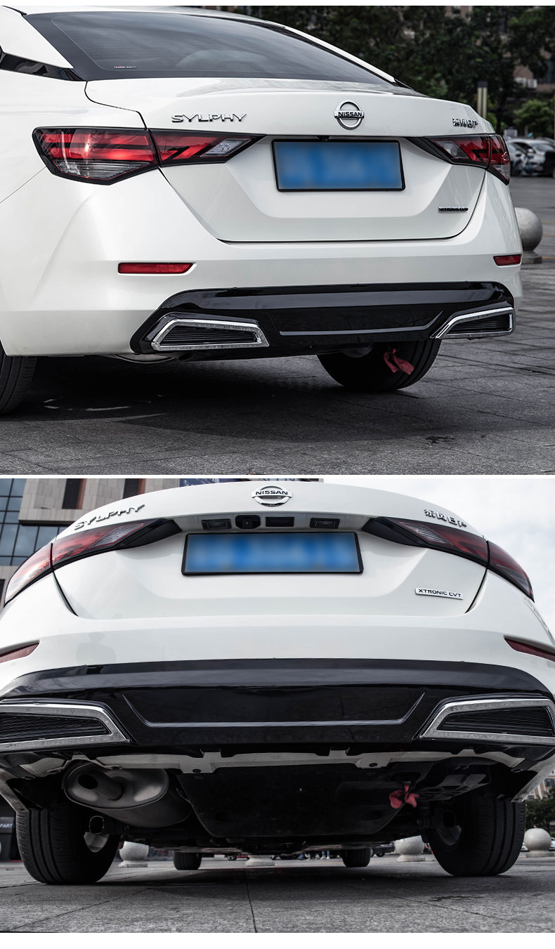 适用于14代轩逸改装后唇20-21款新后扰流板装饰扰流板后包围 14代轩逸