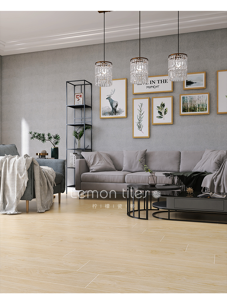 全瓷木纹砖600x1200直边仿实木广东瓷砖客厅地砖滑别墅木地板砖3d62y