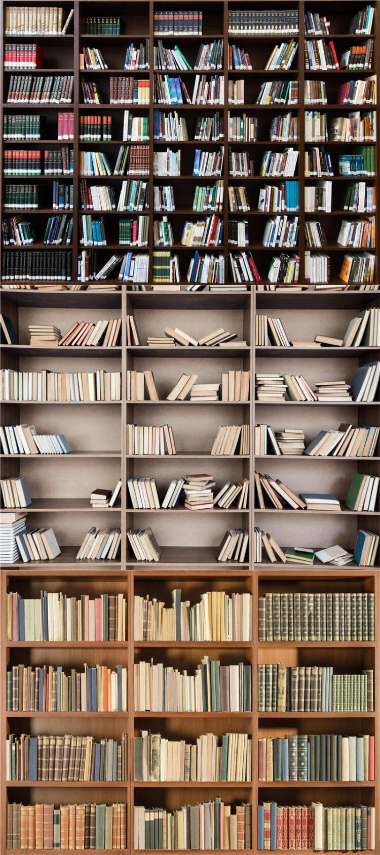 书架背景布3立体书柜直播背景墙讲师主播录视频背景布书架书房拍摄