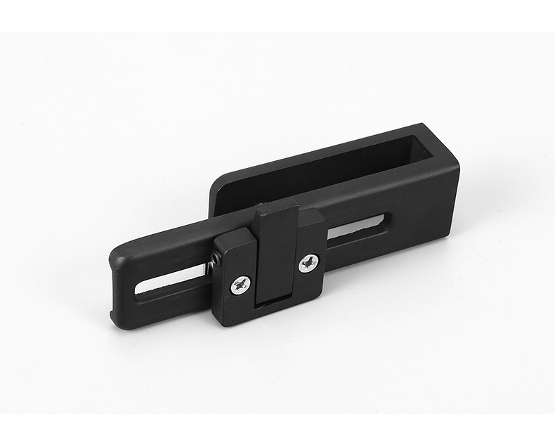 定制免打孔浴室玻璃门锁推拉门厕所卫生间玻璃锁淋浴房隔断门锁哑黑色