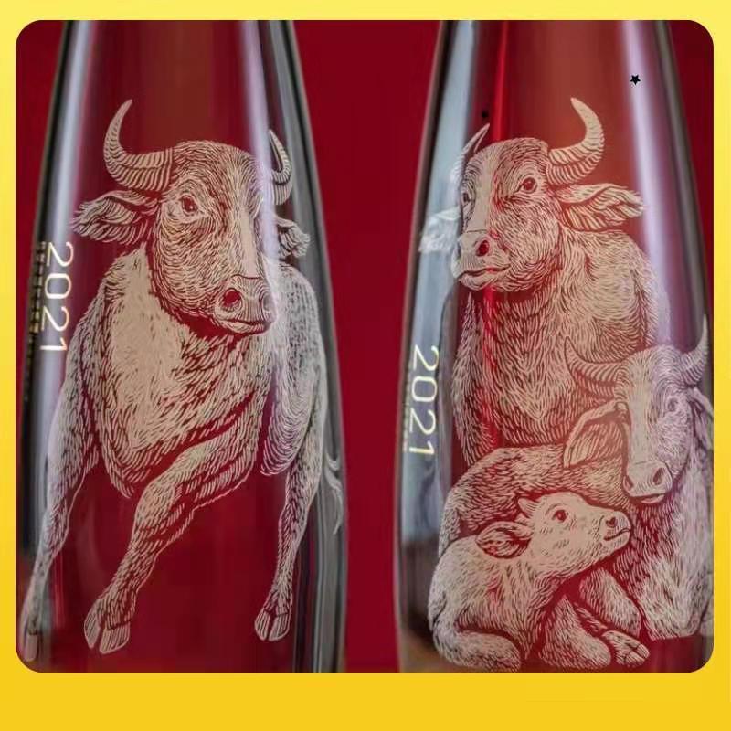 山泉牛年纪念瓶750ml*2瓶装迎春好水旺财 牛瓶750ml*2瓶装【图片 价格