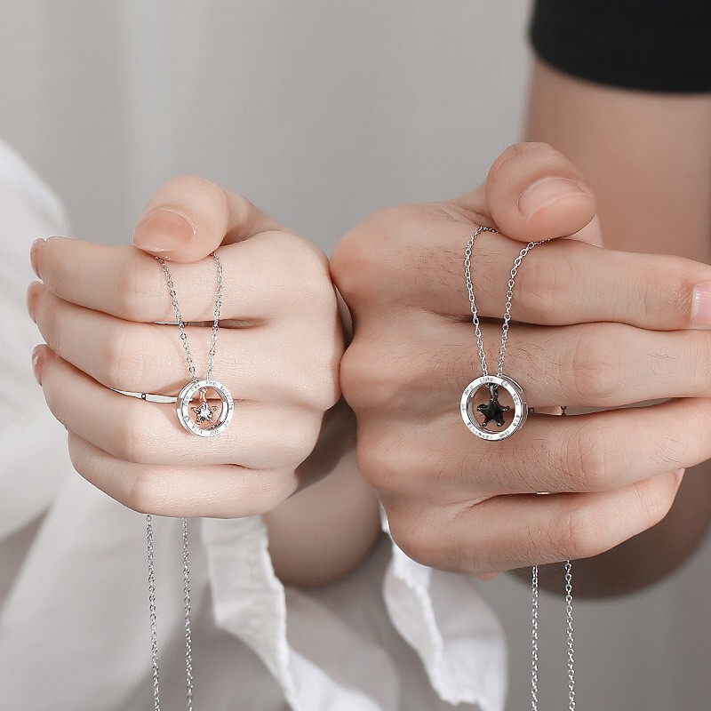 【施华洛世奇同款】仁尼星愿情侣项链一对学生情侣款男女异地恋仙气