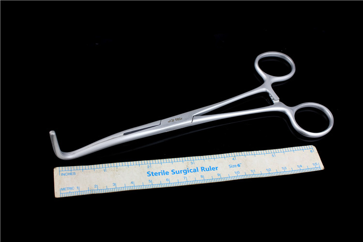 上海医疗器械厂 jz 金钟 五官科耳鼻喉科手术器械 医用 直角钳 支气管