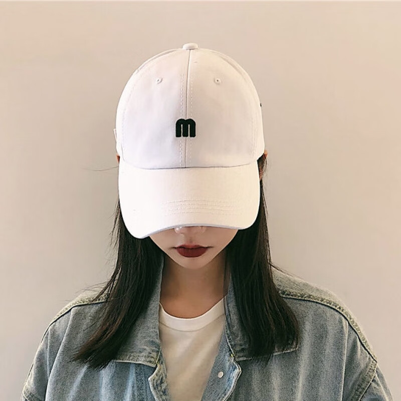 南厝新品白帽子帽子女韩版潮百搭休闲鸭舌帽夏天防晒遮阳帽ins学生