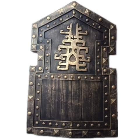 古代士兵盾牌模型仿中国古装演出拍摄道具将军酒吧密室布景摆件盾花色