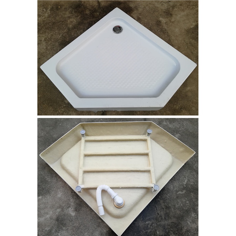 淋浴房底盆定做整体简易淋浴房底座扇形淋浴江浙沪90x90x15cm钻石型