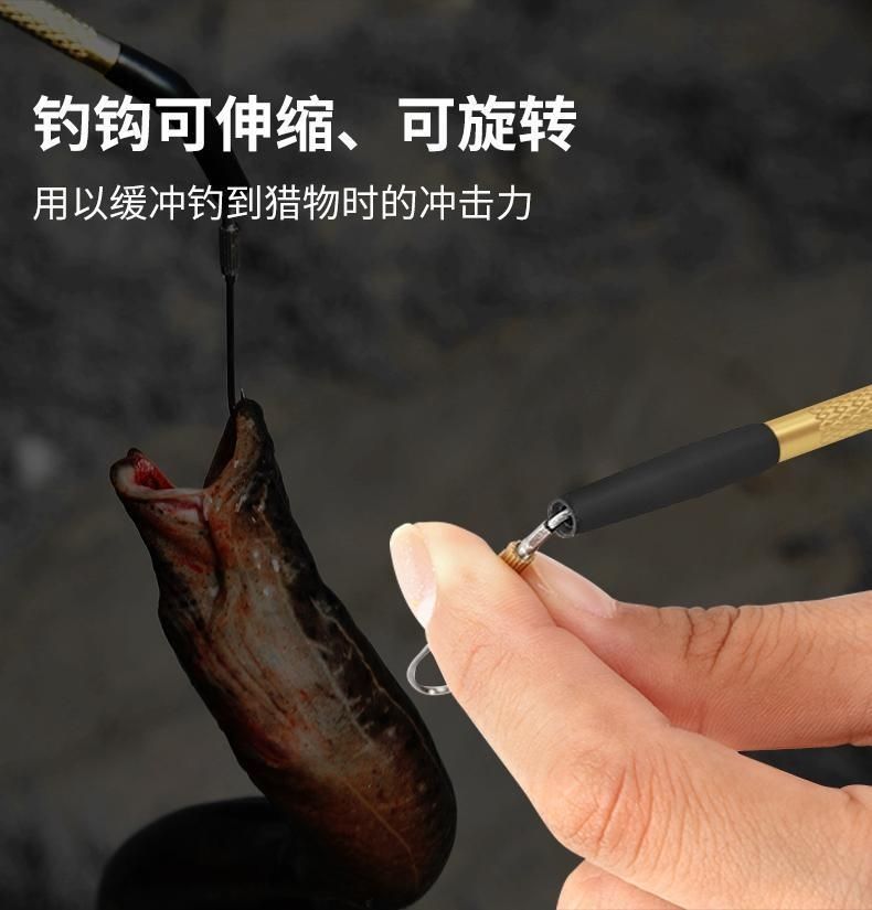 伸缩黄鳝钩高岸钓手钓套装引条懒人钓龙虾杆竿专用钓鳝鱼神器鱼钩黄鳝