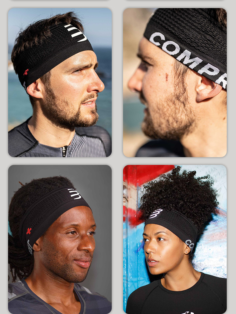 运动发带跑步吸汗女夏 comp·ressport运动发带头带男止汗带导汗带女