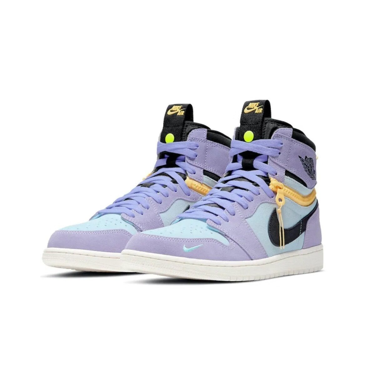 烟灰拉链杏橙紫罗兰换帮篮球鞋休闲运动跑步鞋cw6576- aj1烟灰拉链