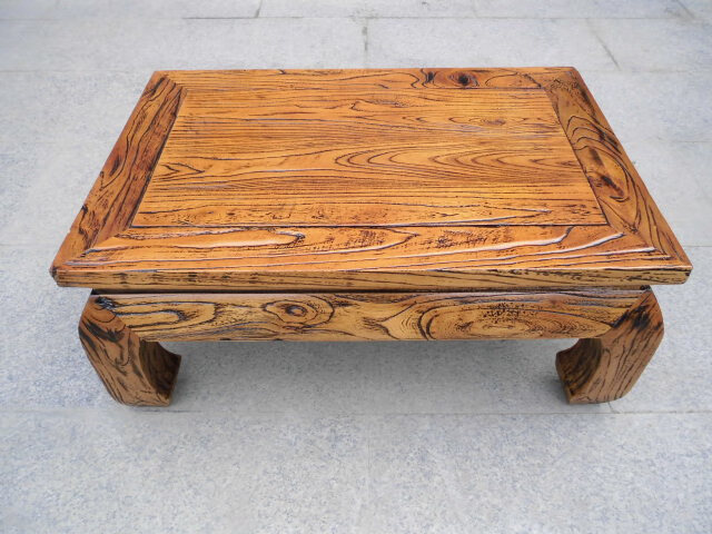 老榆木全实木炕桌炕几吃饭桌中式古典飘窗桌榻榻米桌子做旧田园风 40*