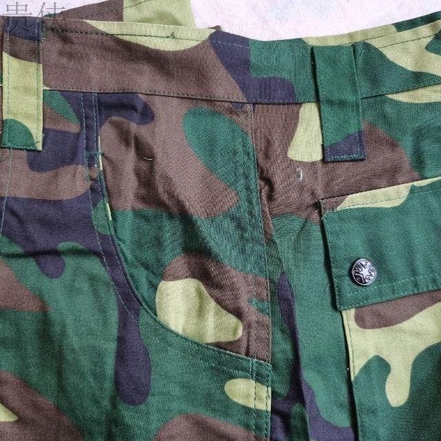 87屁兜迷彩服套装橄榄绿五井八七铜扣大兜夏迷老式迷彩服耐 五井橄榄