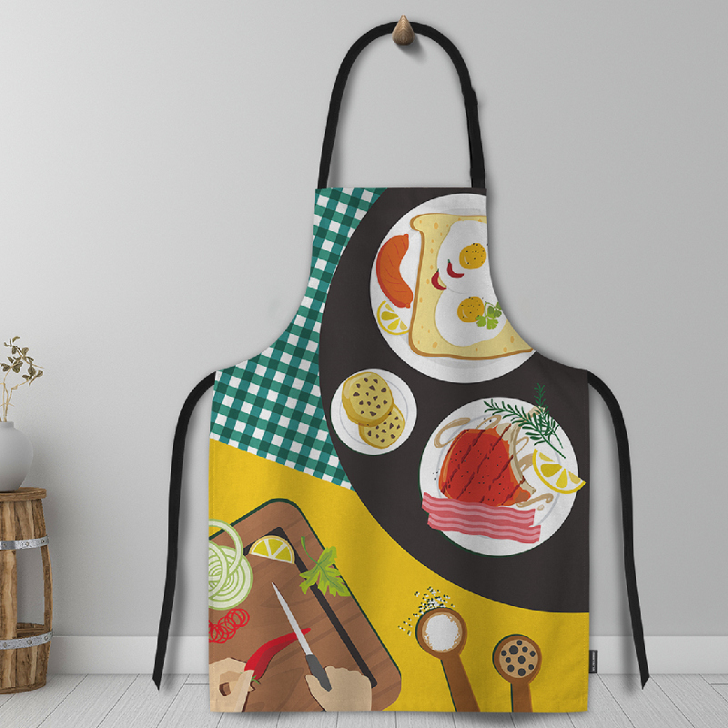 男女家用厨房做饭无袖围裙夏防水网红创意个性餐饮蛋糕奶茶店商用龙迅