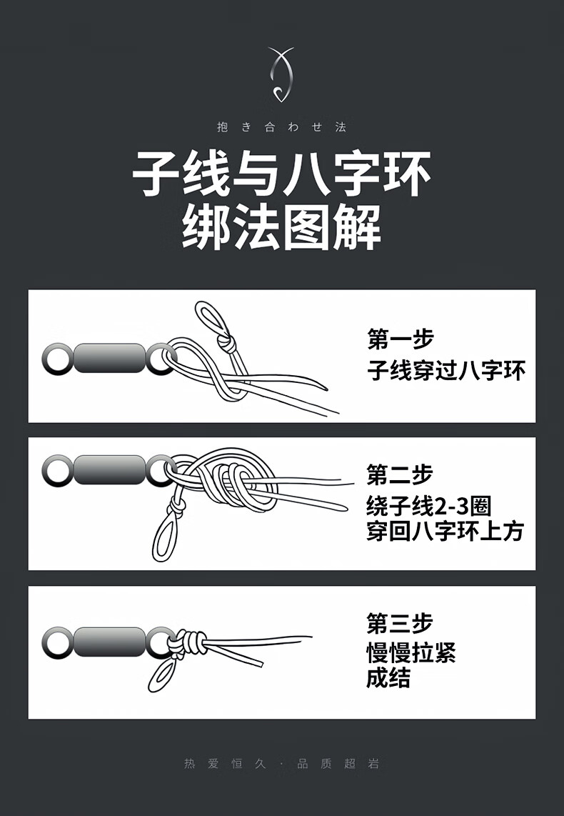新关东鱼钩手竿浮钓鲢鳙专用钩钓组改良绑好子线双钩成品无刺鱼钩 新