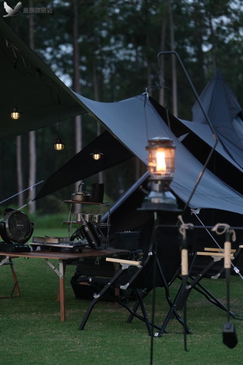 vidalido帐篷黑化户外露营印第安金字塔防晒双层防雨便携