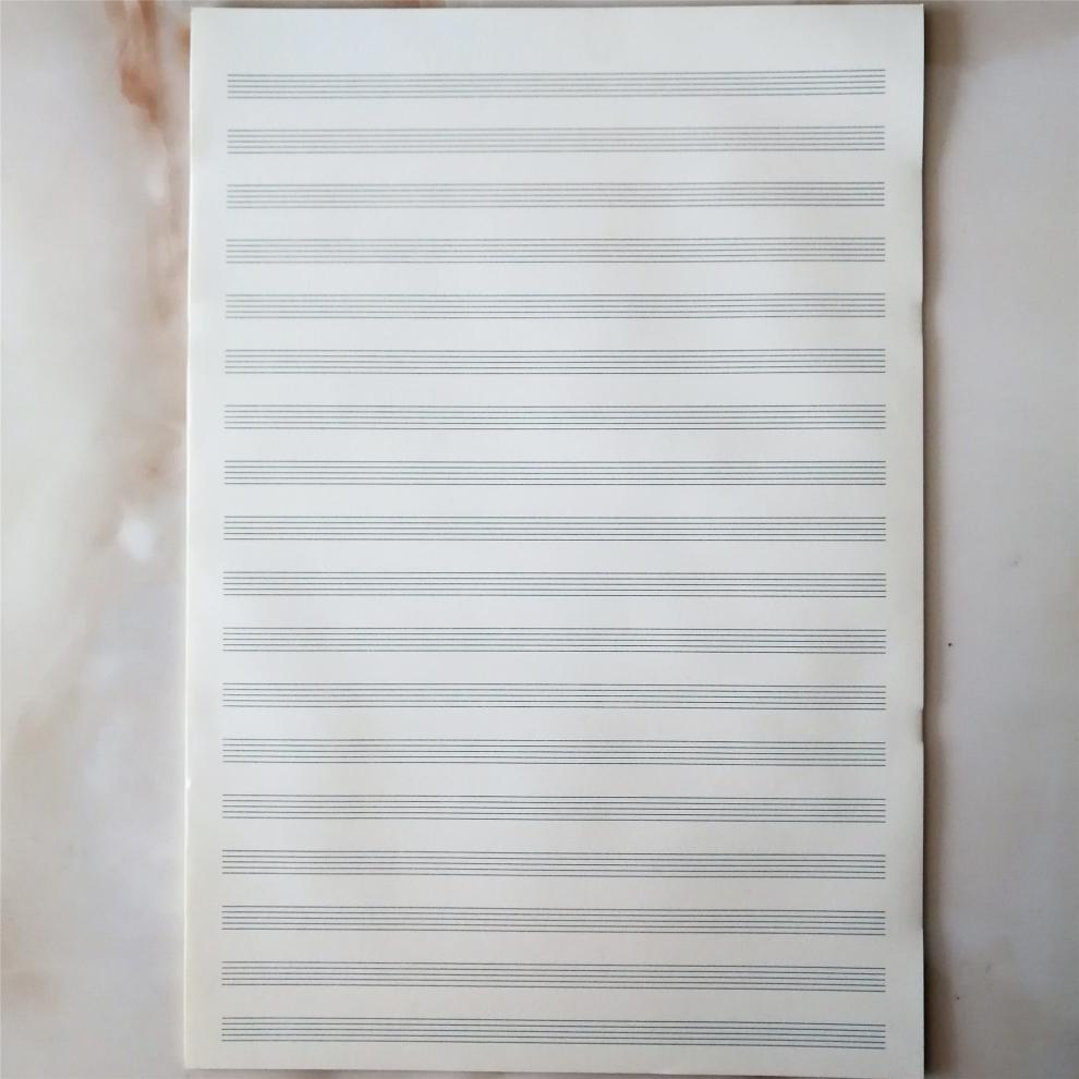 a3五线谱总谱纸150克8k开作曲钢琴谱夹纸小提琴架子鼓萨克斯专用24行