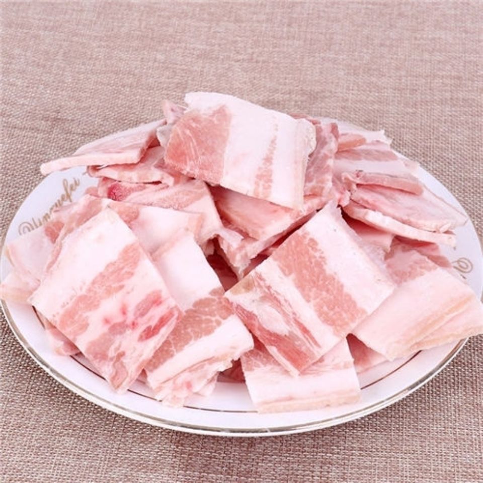轻恋新鲜五花肉猪肉生鲜冷冻生猪肉切块肥瘦烤肉食材son2斤装