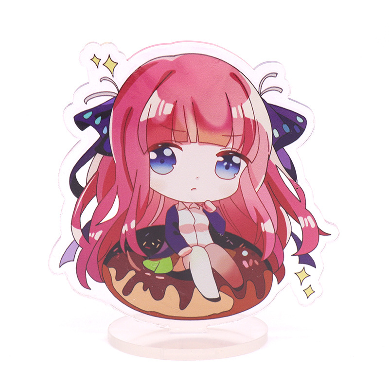 动漫周边五等分的花嫁中野二乃三玖五月q版亚克力双面立牌摆件1高约10