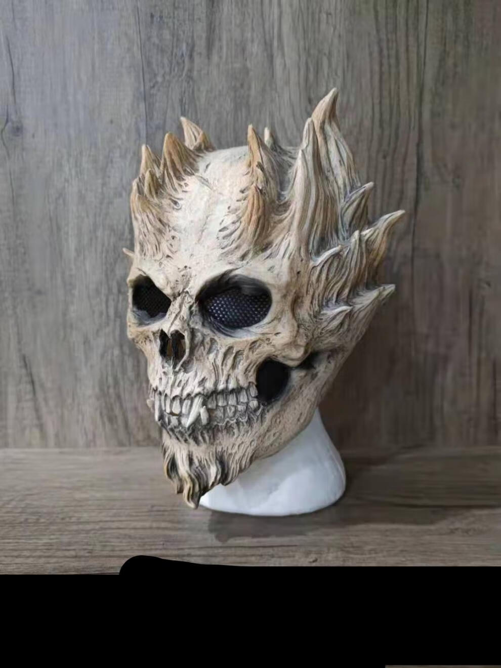 骷髅头骨战士面具死亡头骨面具恶魔头骨恐怖万圣节面具【图片 价格
