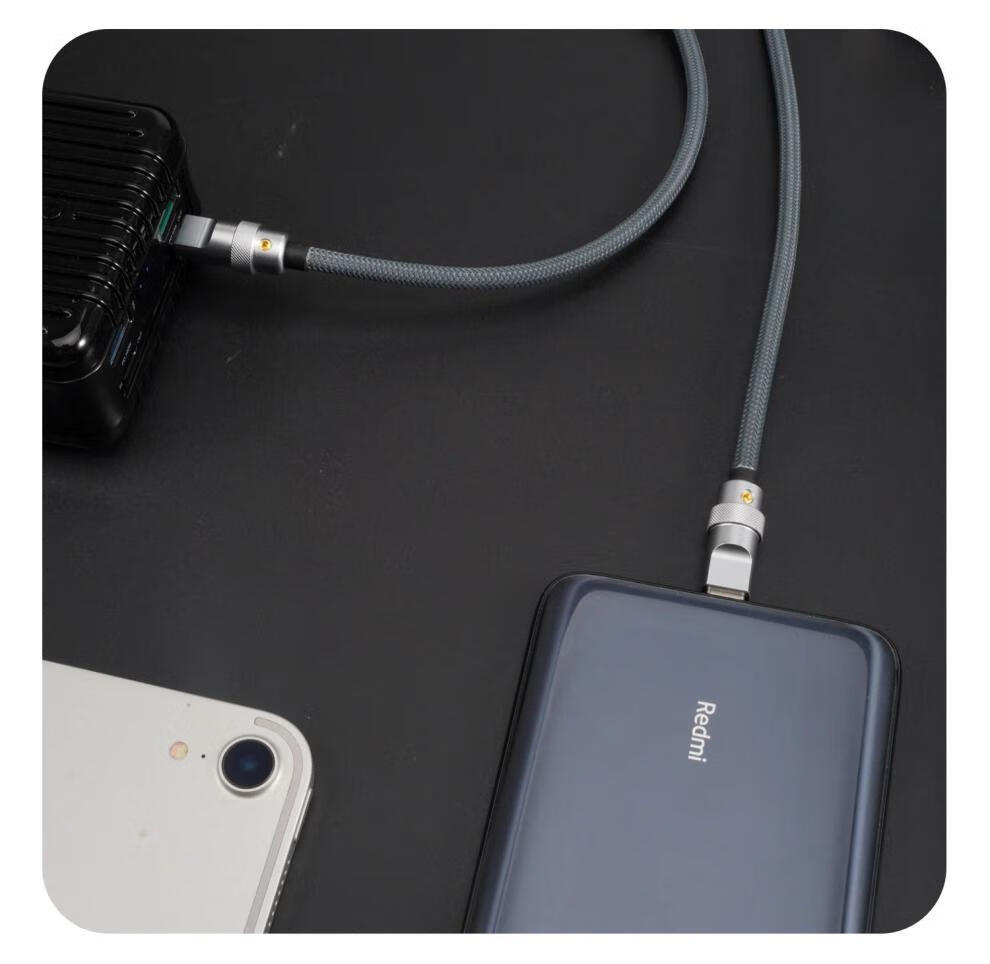 geekcable100w笔记本macbook充电线5a快充带芯片type-c to c 双c尼龙