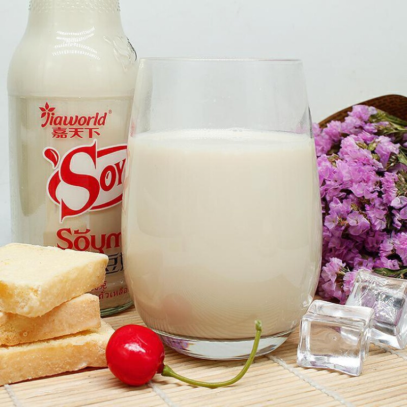 嘉天下(songgon) 嘉天下鲜磨豆奶原味豆奶饮品300ml*24瓶玻璃瓶装整箱