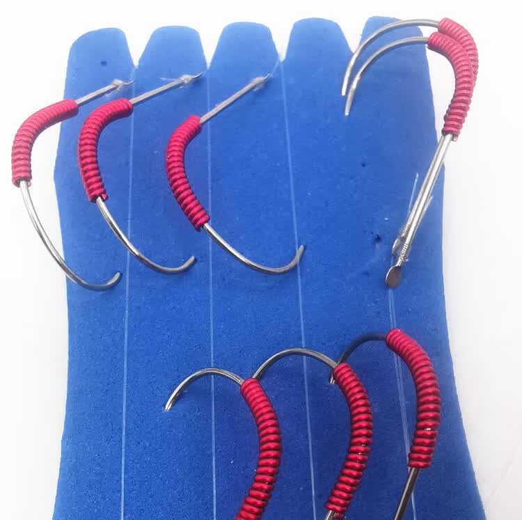 钓河虾钩专用全套神器钓虾钩钓虾专用扁担双钩钓虾线组钓虾杆配重虾钩