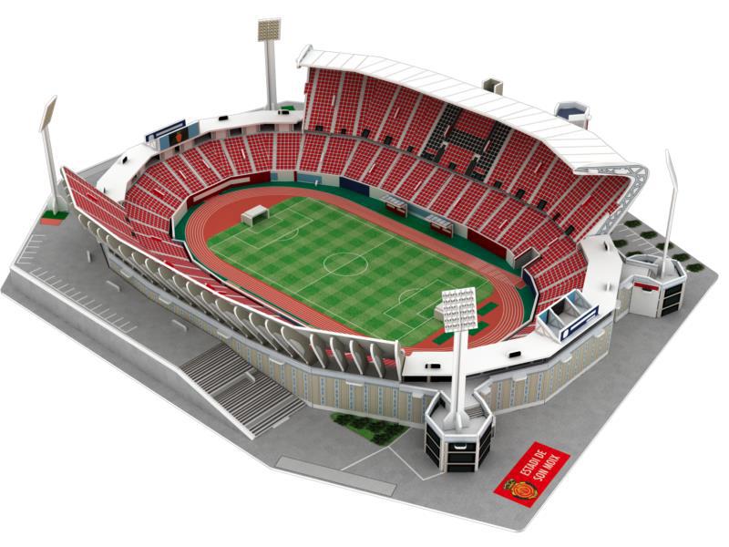 2022新款3d立体拼图足球场足球建筑体育场儿童diy拼插拼装玩具110