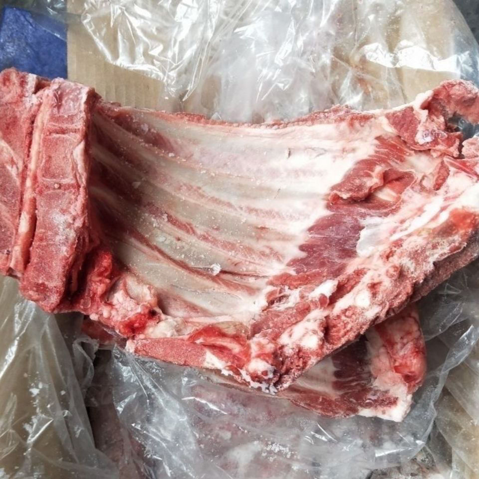 新鲜冷冻猪排骨排骨条猪无颈前排猪排饭店食材8斤装