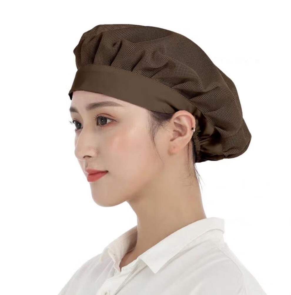 卡若登新品纺织女工帽子透气防尘宽边布帽纺织厂车间工作帽餐饮食堂
