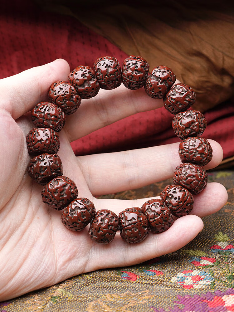 吉裕 藏式玉化老金刚菩提手串文玩男士 尼泊尔包浆成品手持大菩提子