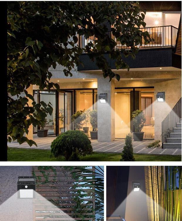 能灯 家用室外外墙户外声控无线节能人体感应自动夜光过道声控路灯 w