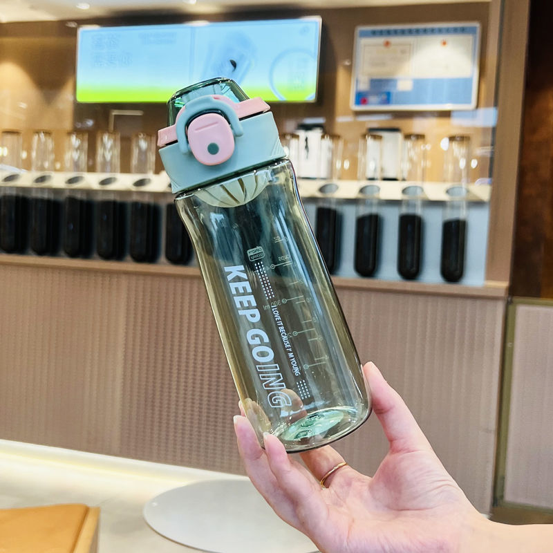 户外运动水杯塑料夏季随身杯子防摔大容量学生直饮杯便携高颜值800ml