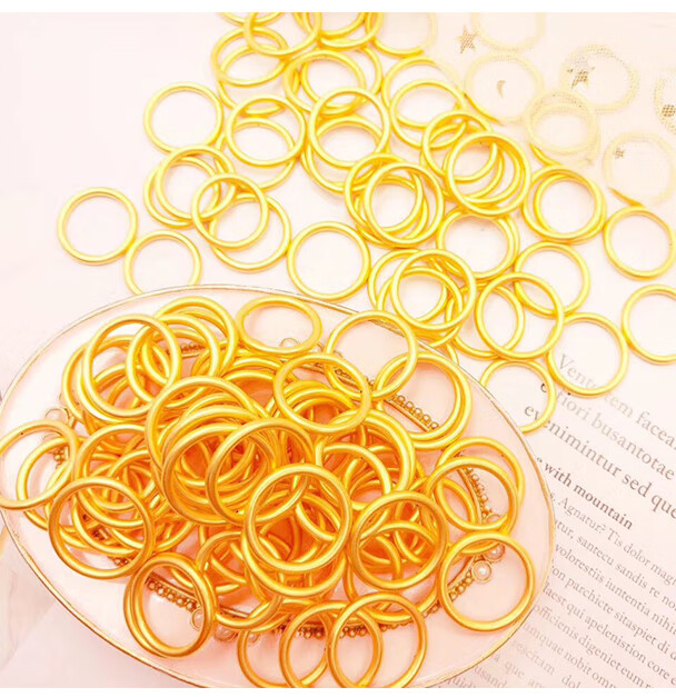 老凤凰古法金光圈戒指黄金指环戒细足金新款金刚圈时尚款999足金传承