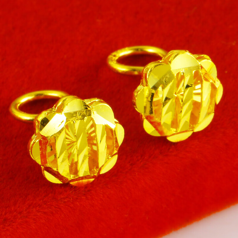 老svpmecn凤祥黄金耳环9999足金女款向日葵太阳花耳钉足金饰品真金