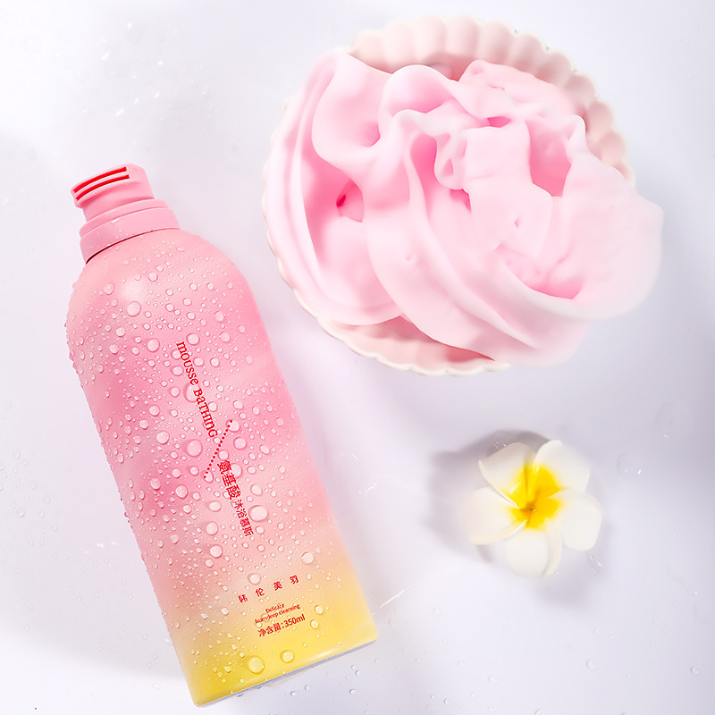 氨基酸沐浴慕斯奶油泡泡沐浴乳香氛身体沐浴露留香韩伦美羽 慕斯沐浴