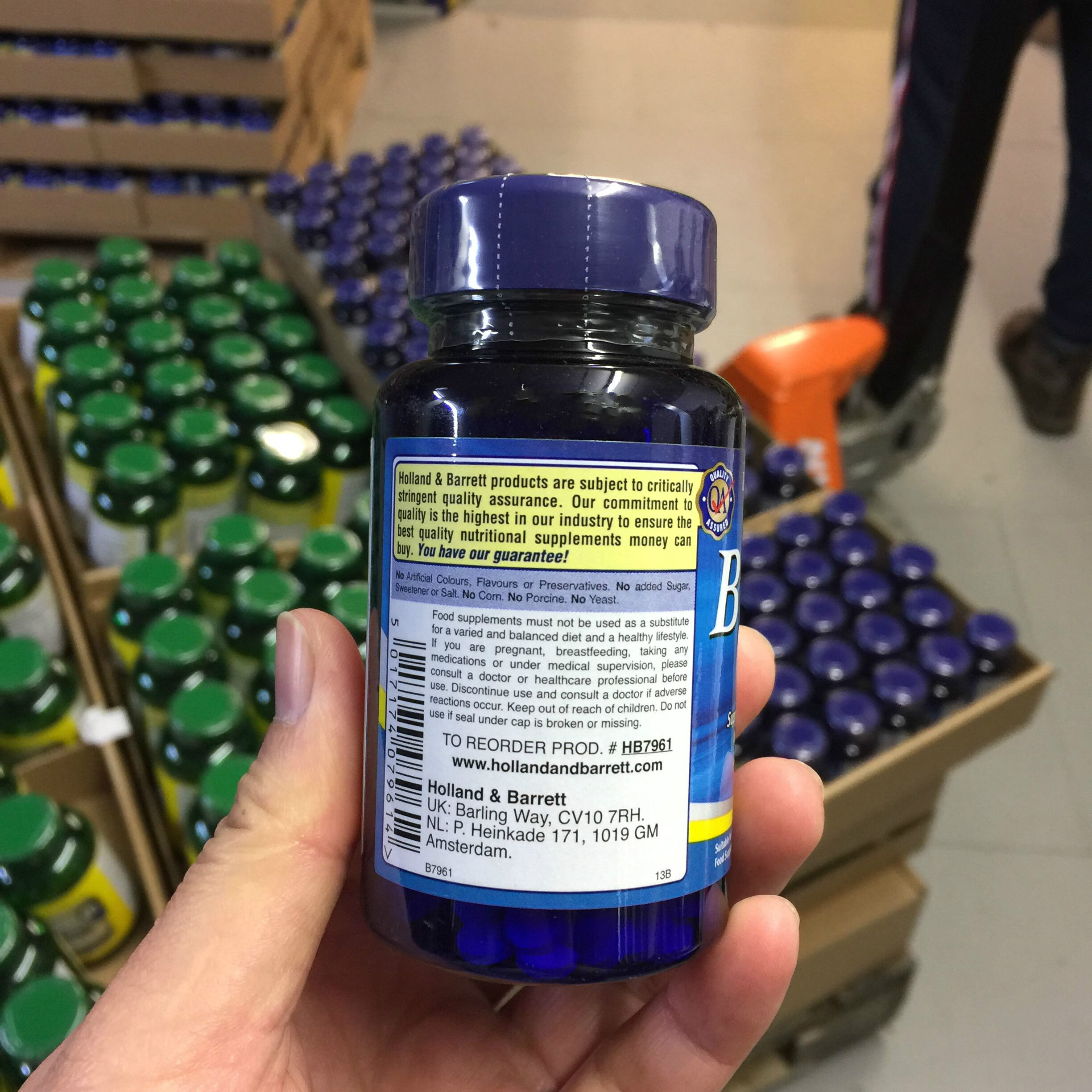 英国hb荷柏瑞维生素h维生素b7生物素1000微克100片头发