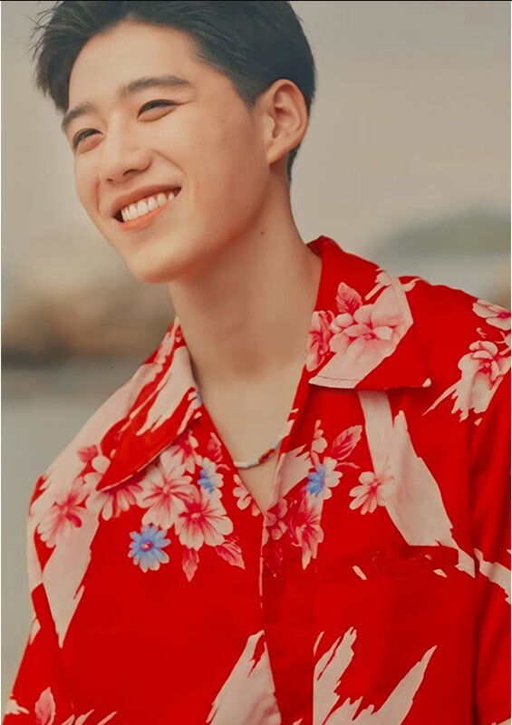 新品以你的心诠释我的爱bkpp欧儿pp同款红扶桑花衬衫他泰式短袖上衣夏