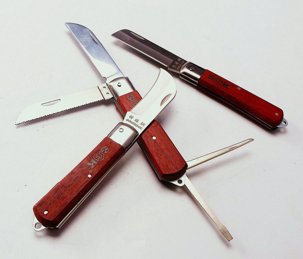 电工刀电工刀进口德国多功能折叠直刃弯刃木柄绝缘特殊钢老式剥线剥皮