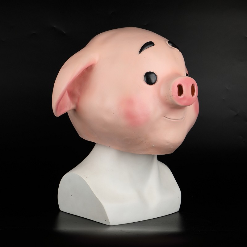 猪小屁头套网红猪小屁头套面具面罩猪头搞笑可爱有趣动物表演直播抖音