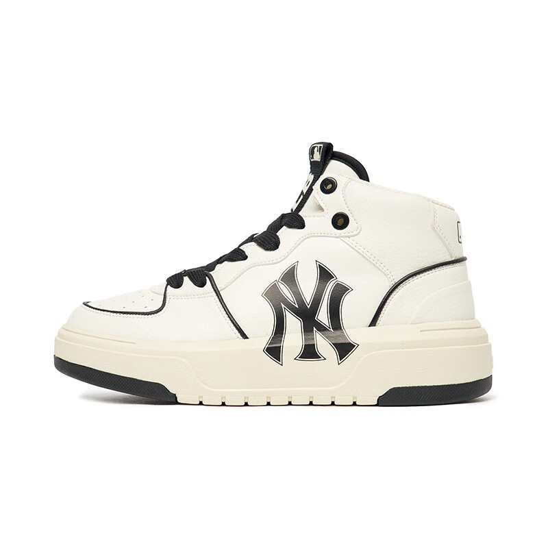 mlb官方鞋子男女情侣同款新款ny/la时尚厚底内增高高帮板鞋情侣小白鞋
