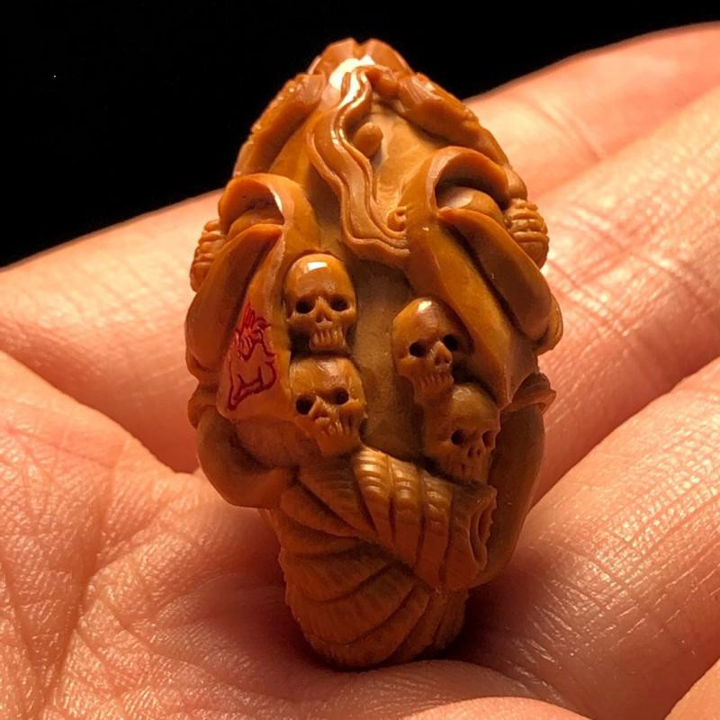 朴春象神吊坠大橄榄核单籽大核雕单颗雕刻精品文玩把件男大象挂件女