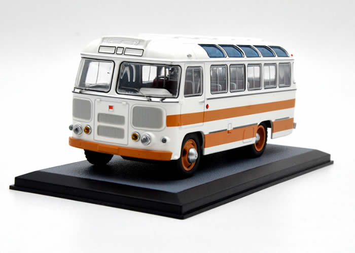 1968年俄罗斯巴士 672 公交车 客车 classic bus1:43汽车模型 桔色