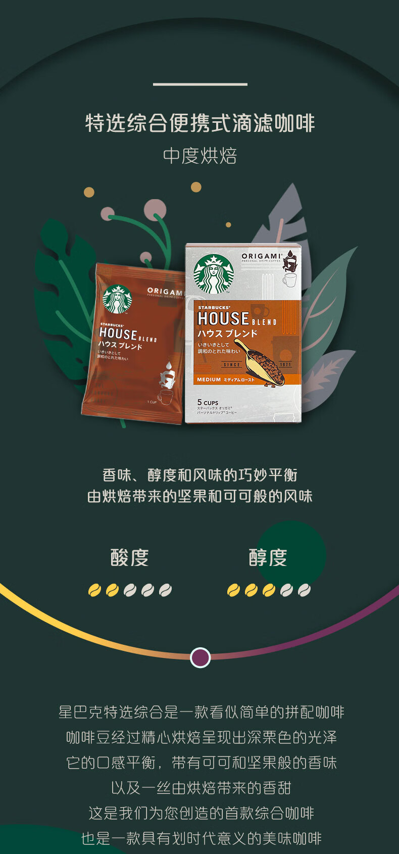 星巴克咖啡滴滤式挂耳咖啡便携速溶黑咖啡力荐佛罗娜1特选综合1