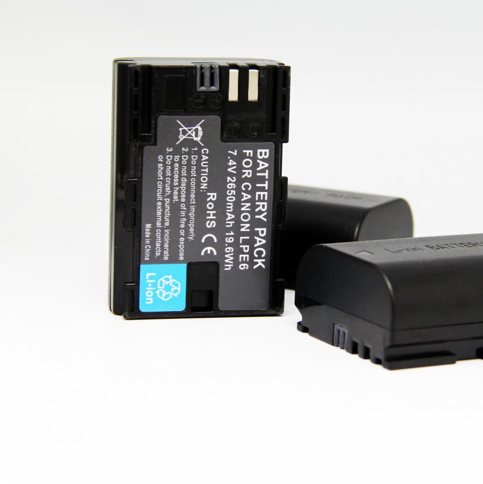 大容量lpe6电池适用佳能5d4相机5d35d25dsr6d7d60d数码电池