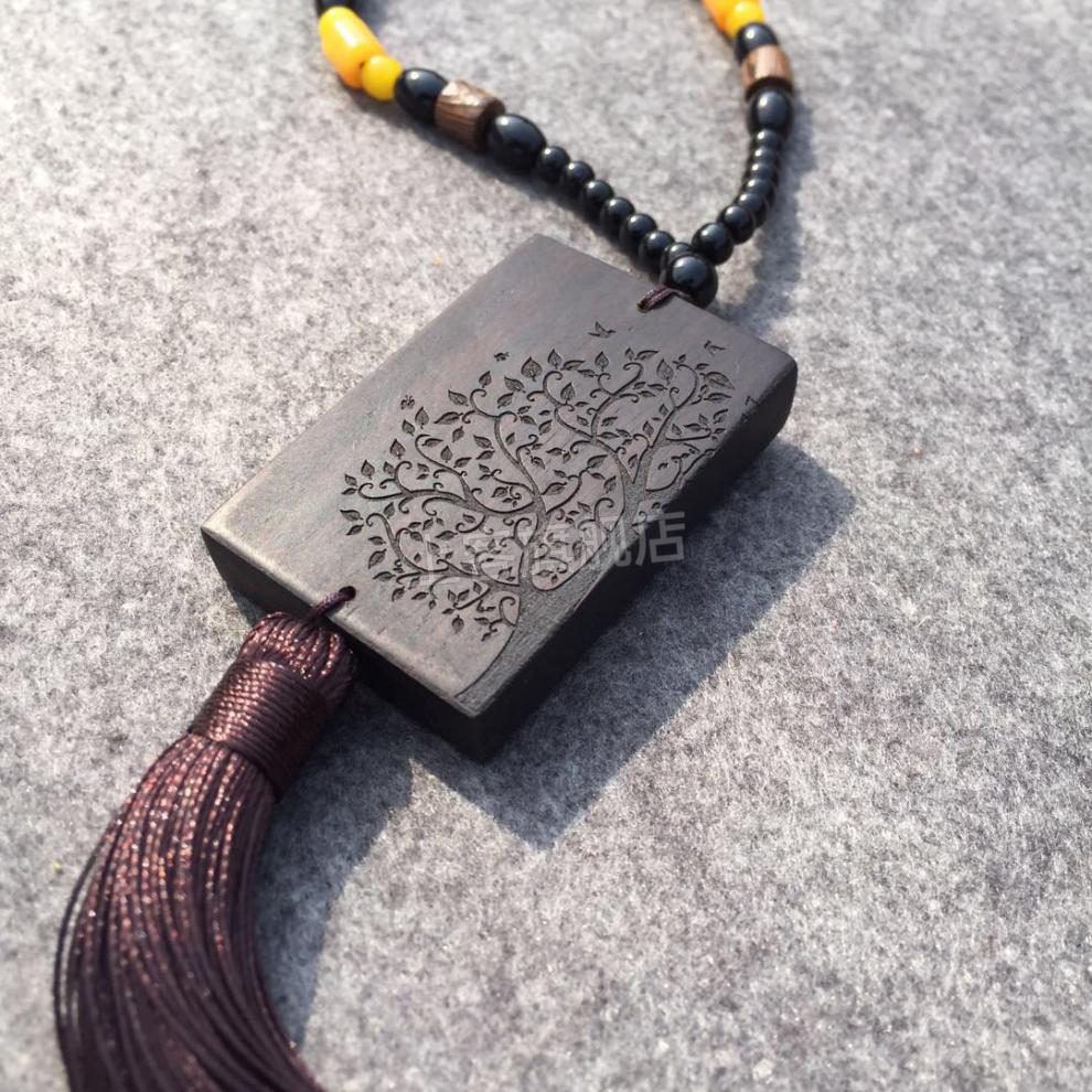 定制木牌木令牌奖牌忍字吊坠免死木质汉服腰牌刻字 6*4厘米绿檀【图片