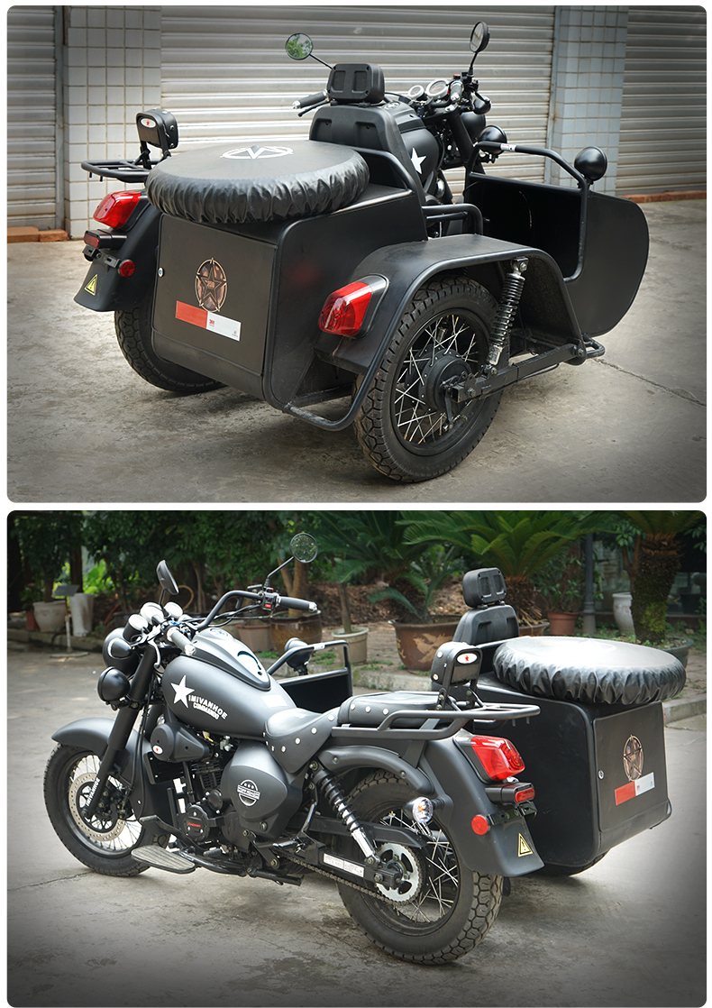 叛逆者哈雷边三轮摩托车海陵铝轮长江偏三轮250c上牌手续齐全1代宗申