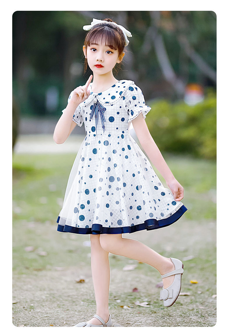 6765皮尔卡丹捡漏价官方品牌童装中大童款女童连衣裙新款2022年网