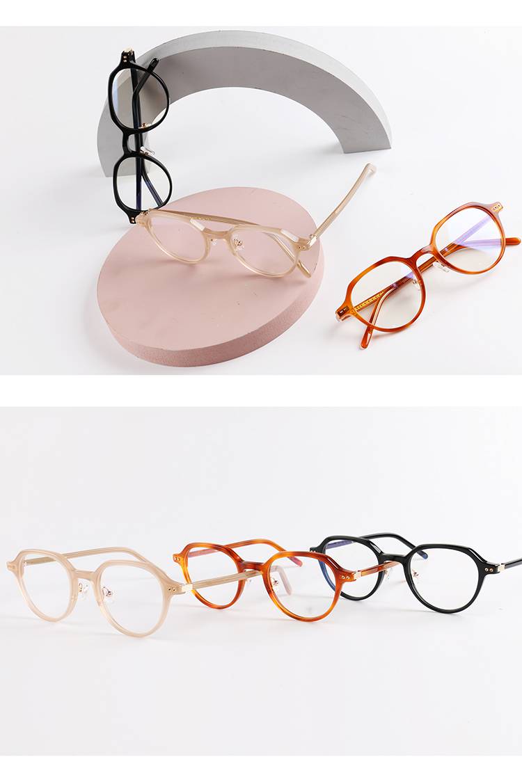 文艺平眉梨形眼镜框架男玳瑁色近视镜女潮 出口韩国 黑色【图片 价格